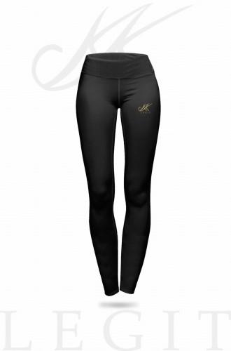 LEGGINSY DAMSKIE BLACK - LEGIT GOLD